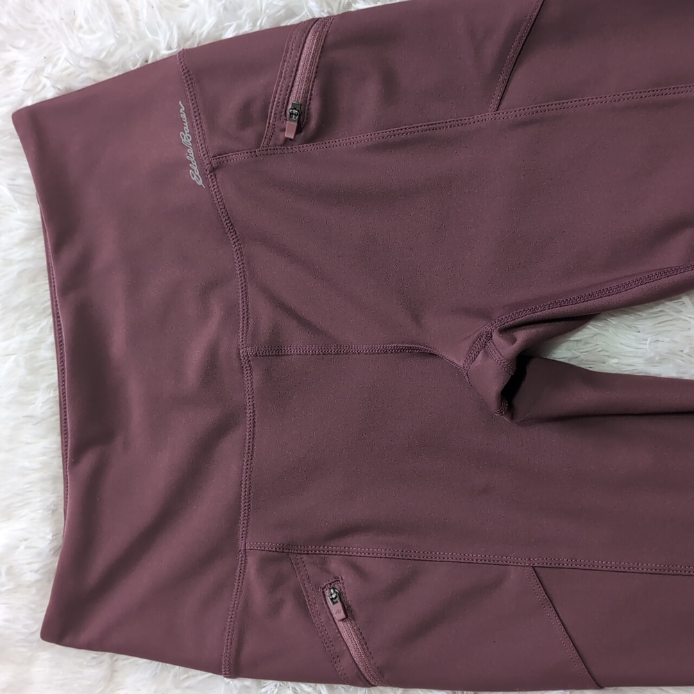 Eddie Bauer Rose Pink High Rise Trail Tight Leggings w/ Zipper Pockets Small - Picture 6 of 15